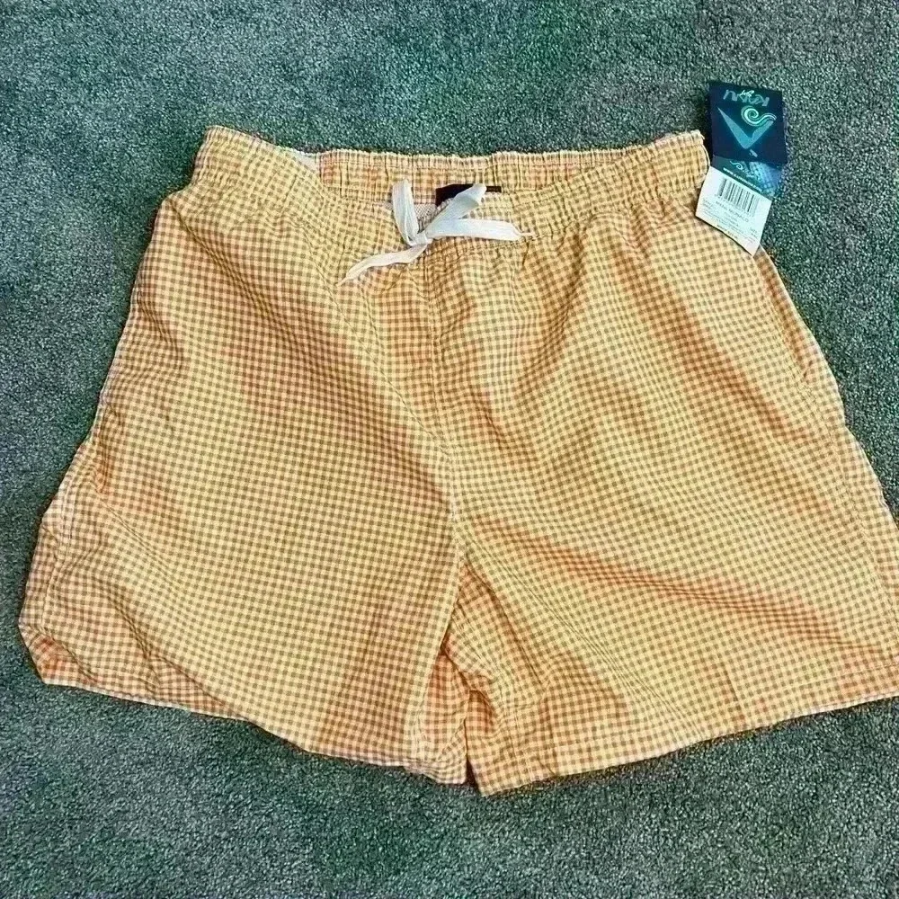 Kanu Surf Mens Monaco Orange and White Swim Shorts - NEW